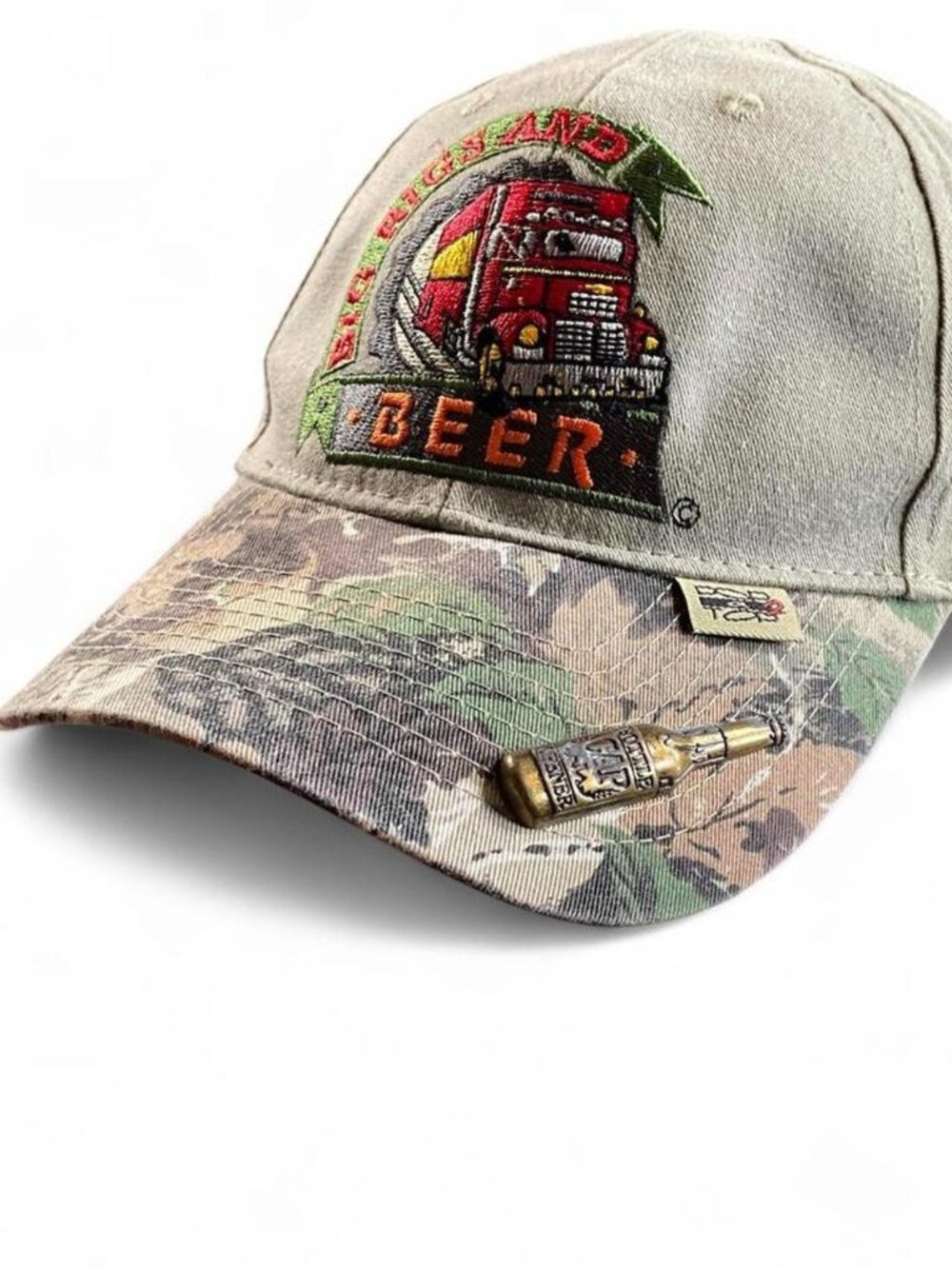 CapSmith Truckin Beer Camo Bottle Opener Strapback Hat